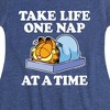 Girls' - Garfield - Take Life One Nap Fit & Flair Cap Sleeve Dress - 2 of 3