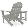 vidaXL Patio Adirondack Chair with Table Solid Fir Wood Gray - 4 of 4