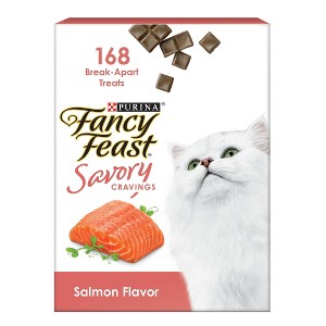 Fancy Feast Salmon Savory with Liver Cravings Dry Holiday Cat Treats - 1 of 4