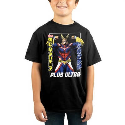 Youth Boys Black My Hero Academia All Might Character Graphic Tee