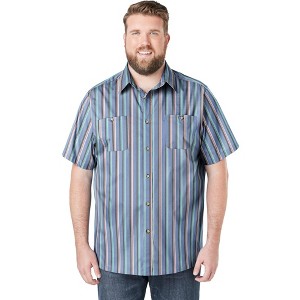 KingSize Men's Big & Tall Striped Short-Sleeve Sport Shirt - 1 of 4