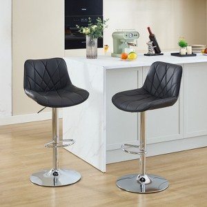 CAVINAS Dining Chairs Kitchen Chairs Set of 2 Bar Stool Adjustable Swivel Counter Stool for Home Bar and Kitchen Island with Back - 1 of 4