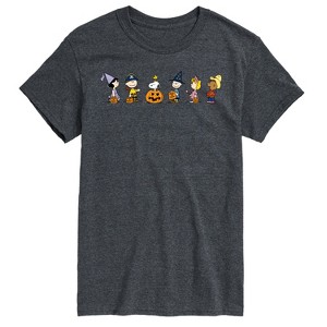 Men's - Peanuts - Halloween Line Art Short Sleeve Graphic T-Shirt - 1 of 4