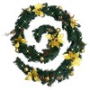 vidaXL Christmas Garland with LED Lights Green & Gold 8.9' PVC - 2 of 4