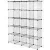 20-Cube Modular Storage Rack, DIY Multifunctional Wire Mesh Organizer Shelf, Bookshelf for Home, Office, Bedroom, Black - 2 of 4