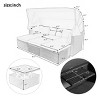 Outdoor Wicker Patio Daybed with Retractable Canopy, Sunbed with Ottoman and Height Adjustable Table, Daybed with Foam Cushions–Cuddlewood - 3 of 4