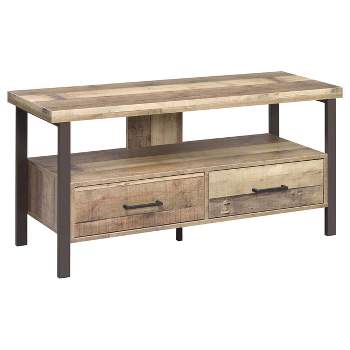 Morello 2 Drawer TV Stand for TVs up to 55" Weathered Pine - Coaster