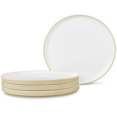 Noritake ColorTex Stone Ivory Set of 4 Stax Dinner Plates