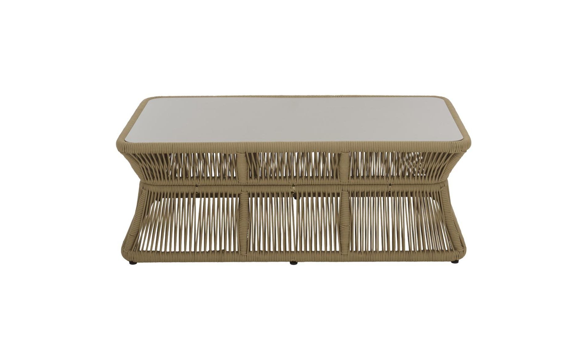 Gillian Rectangle Coffee Table - Indoor/Outdoor - PAT7570 - Tan/Ivory - Safavieh