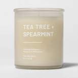 Tinted Glass Tea Tree + Spearmint Jar Candle Light Beige - Threshold™