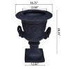 Okak Classic Planter Pots Elegant Indoor/Outdoor Flower Pots for Succulents, Plants, Garden, Patio Decor,19"x 19"x 28" - 3 of 4