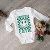 The Juniper Shop Christmas Cutie Checkered Baby Long Sleeve Bodysuit - 6 Month - White - 2 of 3