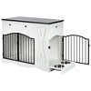 FURNIinspire Pet Crates and Houses, Dog Crate Furniture with Sliding Doors and Storage Drawers for Small Medium Size, White, 43.4"*23.6"*35" - 3 of 4