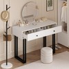 Vanity Desk with Mirror and Lights, Small Makeup Vanity with 2 Drawers - 4 of 4