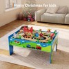 Train Table, 80 Pieces Wooden Kids Activity Toy Table Playset, Tracks, Train, Railway - 3 of 4