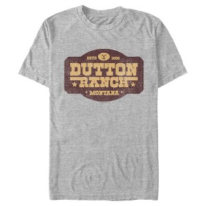 Men's Yellowstone Distressed Dutton Ranch Montana Est 1886 Logo T-Shirt - 1 of 4