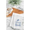 C&F Home Quarantine At The Beach Embroidered Waffle Weave Kitchen Towel - 2 of 4