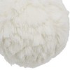 Whisen 4" Cream Ruffle Ball Ornament, Decorative Hanging Ball Christmas Tree Ornaments, Set of 6 - White - 4 of 4