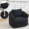 Okak Modern 360' Swivel Accent Chair Barrel Chairs with Soft Pillow,Small Arm Chair Single Sofa for Living Room,Office,Apartment - 2 of 4