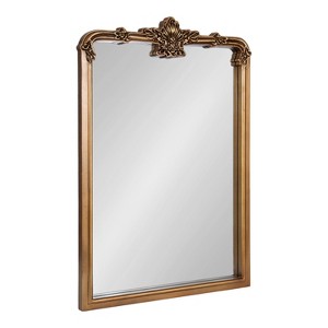 Kate & Laurel All Things Decor 25"x36" Elowyn Arch Mirror MDF Gold - 1 of 4