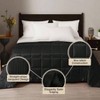 18lb King Size Weighted Blanket with Glass Beads, Black, 108x90 Inch, All Season, Machine Washable - 2 of 4