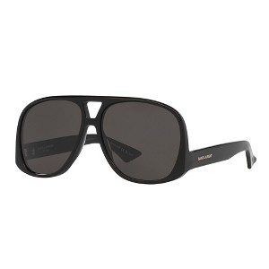 Saint Laurent SL652/F SOLACE 001 Sunglasses Black Aviator Frame, Black Lenses Amazon.com: SAINT LAURENTSL SL 652/F SOLACE Aviator  main image 3
