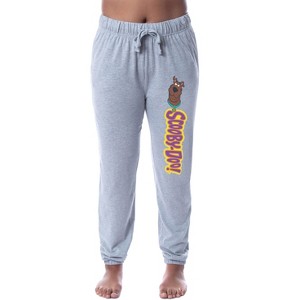 Scooby-Doo Womens' Scooby Character Logo  Sleep Jogger Pajama Pants Grey - 1 of 2