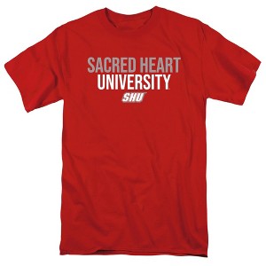 Men's Sacred Heart University Official Stacked T-Shirt - 1 of 4