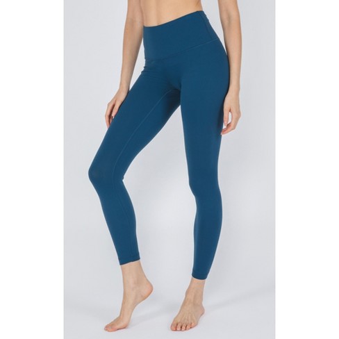 90 Degree By Reflex Womens Powerflex Polygiene High Waist Ankle Legging -  Ocean Indigo - Medium : Target