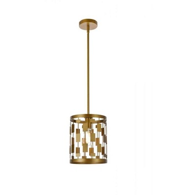 Elegant Lighting Levante 1 light pendant in brass