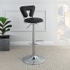 Simple Relax Set of 2 Faux Leather and Metal Barstools with Adjustable Height - 2 of 4