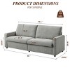 Dyonery 80 Inch Loveseat Sofa with Wide Armrests,Modern Chenille Linen Small Couch,Solid Wood Frame,Removable Cover,Comfy Sofa Couch for Small Space - 2 of 4