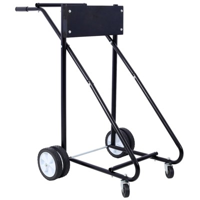Vynxaria Outboard Boat Motor Stand, Engine Carrier Cart Dolly for Storage, 315lbs Weight Capacity, w/Wheels (black)