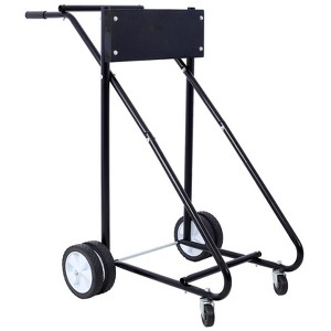 Vynxaria Outboard Boat Motor Stand, Engine Carrier Cart Dolly for Storage, 315lbs Weight Capacity, w/Wheels (black) - 1 of 4