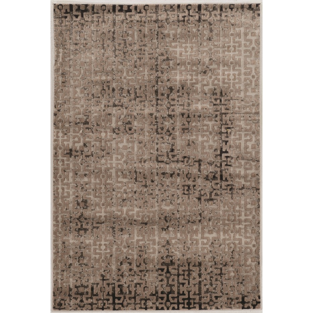 5'x7'6in Jewell Collection Vintage Maze Rug Brown/Beige - Linon