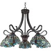 Chloe Lighting Empress Dragonfly Tiffany-Style Dark Bronze 5 Light Large Chandelier 27 Inch Wide - 2 of 4