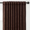 Chanasya 2pk Embossed Damask Room Darkening Window Curtain Panels - Set of 2 - 3 of 4