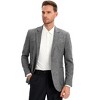 Coolmee Men's Casual Linen Blazer Jacket Lightweight Sport Coats One Button Suit Jackets - 2 of 4