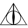 Harry Potter Deathly Hallows Men's Royal Blue Heather T-shirt - 2 of 3