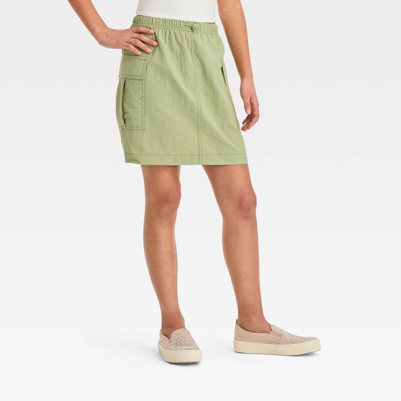 Girls' Cargo Pocket Nylon Utility Skirt - art class™, 1 of 7