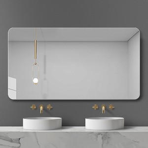 FONTOI Bathroom Vanity Wall Mounted Mirror Fog Waterproof Durable Modern Home Accent for Bathroom Bedroom Living Room, Clear, 39.37"*29.53"*1.97" - 1 of 4