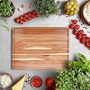 Acacia Wood Cutting Board, Large Wooden Chopping Board for Kitchen, Reversible Wooden Butcher Block with Deep Juice Groove - 2 of 4