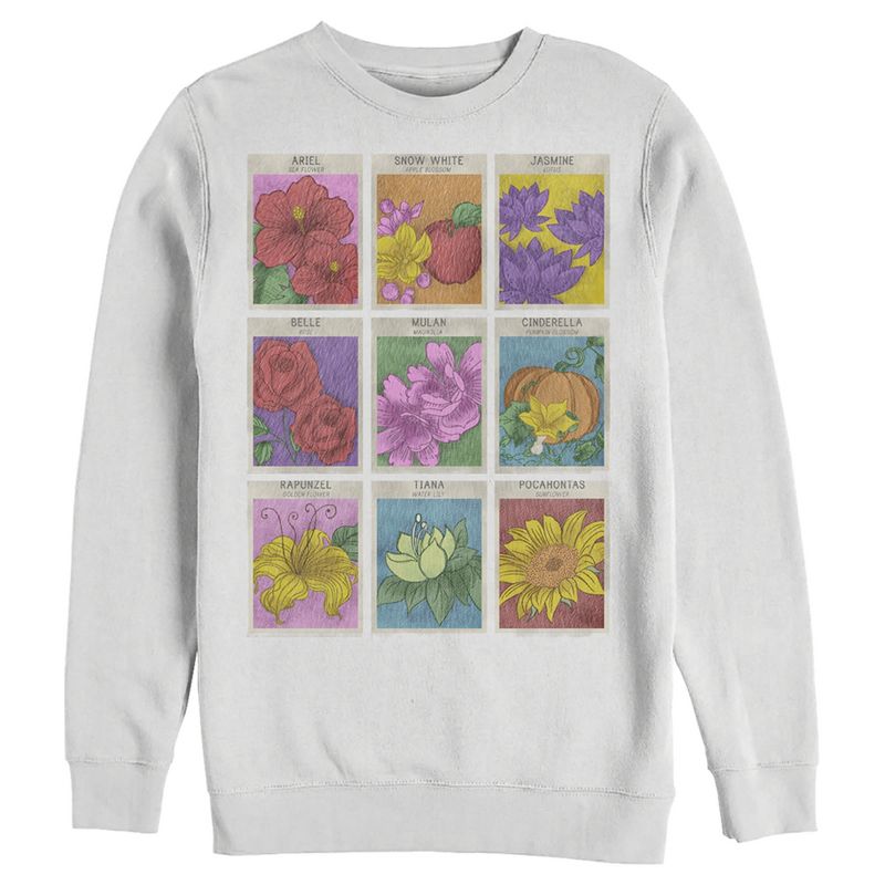 Men's Disney Princess Flower Seeds Sweatshirt, 1 of 5