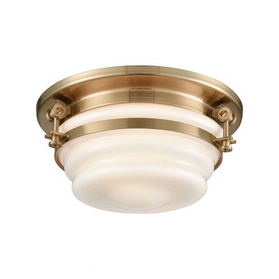 Elk Home Riley 2 - Light Flush Mount in  Satin Brass