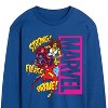 Men's - Marvel - Super Hero Women Sound Effects Long Sleeve Graphic T-Shirt - 2 of 4