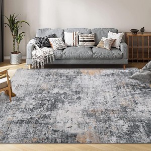 Garvee Modern Abstract Rug,Indoor Carpet with Non-Slip Backing Low Pile, Non-Shedding Floor Mat for Living Room Bedroom Dining Room Office - 1 of 4