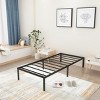 MAYEERTY 14"H Twin Size Bed Frames Metal Platform Bed No Box Spring Needed£¬Under Bed Storage, Black - 2 of 4