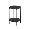 Round Side Table, Modern 2-Tier Sofa Side Table With Storage Shelf, Faux Marble End Table, Small Coffee Table - 4 of 4