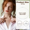 Unique Bargains Round Stainless Steel Charm Snake Chain Necklaces 12 Pcs - 2 of 4