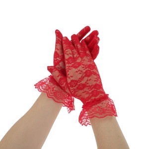 Unique Bargains Women's Floral Thin Sunblock Mittens 1 Pair - 1 of 4